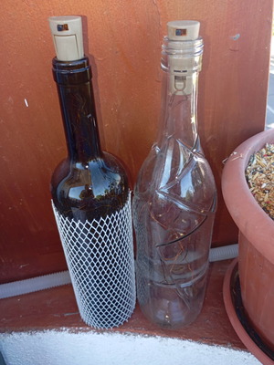 Decorative LED Bottle Lights set of two, used