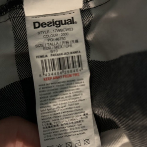 Desigual boys' shirt used, ages 9-10, black and white