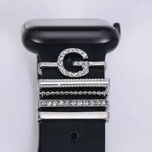Apple Watch Strap Decoration New, Letter Charm for Silicone Bands