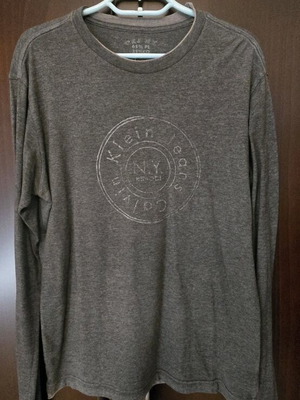 Calvin Klein long sleeve shirt used, gray, size L