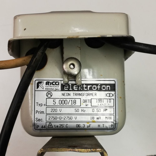 High voltage transformer used, RICCI, 2750V