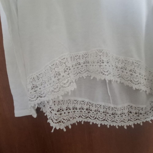 Pink Woman white long-sleeved blouse like new, size S