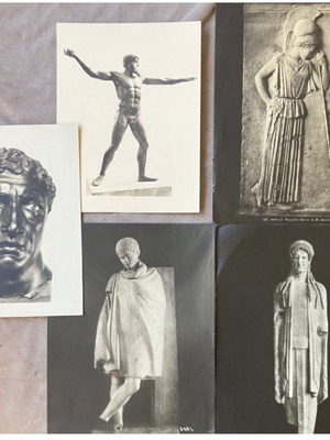 Photographs of Greek Archaeological Interest Used, Set of 5 with Otto Rubensohn Notes