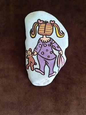 Decorative stone painted with acrylic colors made to order