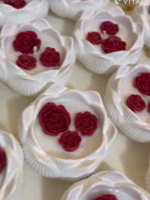 Bombonieres new from plaster with rose decoration