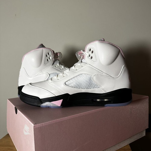 Air Jordan 5 Retro OG White Medium Soft Pink sneakers size 10.5 US new
