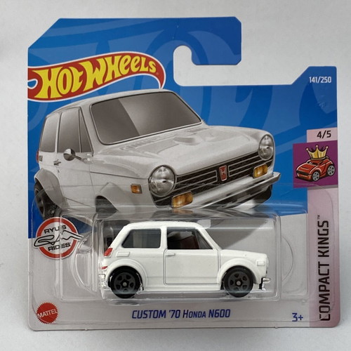 Hot Wheels Custom '70 Honda N600 white compact car 1:64