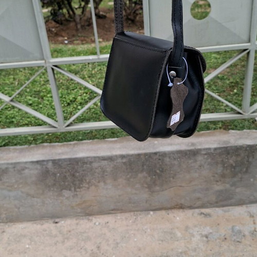 JK Leather crossbody bag new, genuine leather, black and brown
