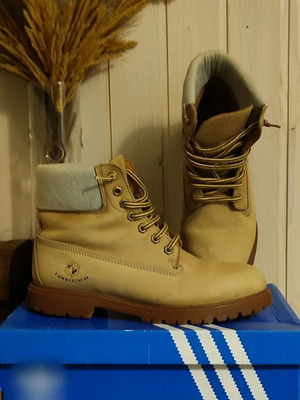 Lumberjack boots used, beige brown, size 43