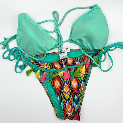 Bluepoint bikini swimsuit used, multicolor and green