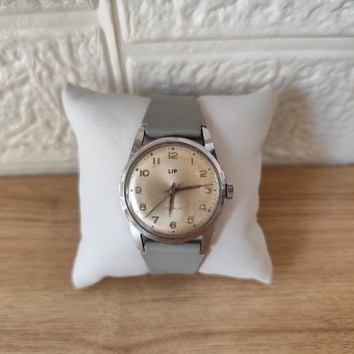 Lip Incabloc R23 vintage wristwatch used, mechanical, grey