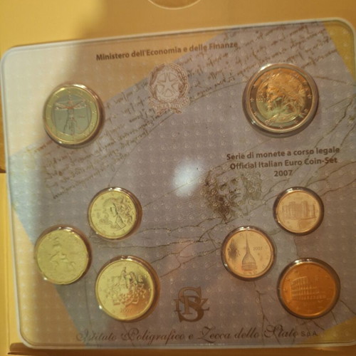 Italy Year Coin Folder 2006 - 2007 New, Set of 2