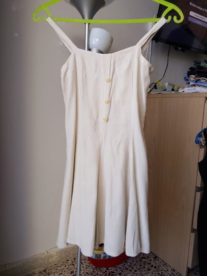 Summer mini dress bando with straps, like new, size 36