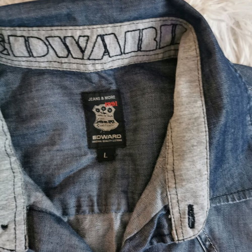 Edward Jeans shirt size L like new, blue