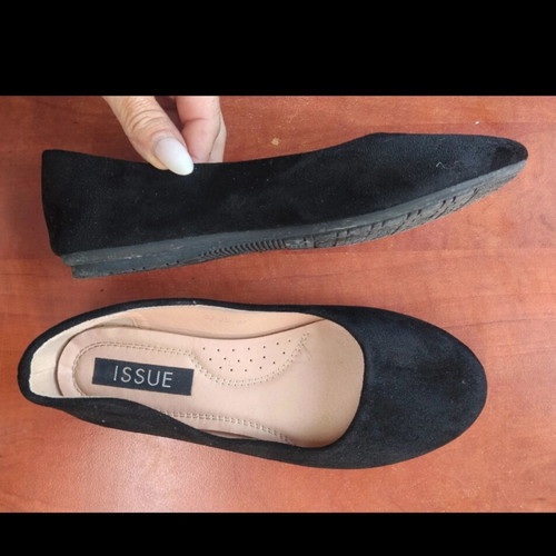 Issue Fashion velvet ballerinas used, size 37, black