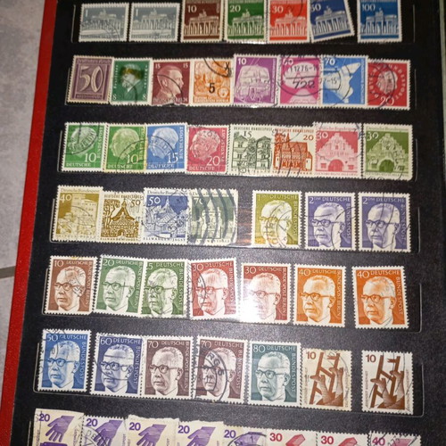 Stamp collection used with album
