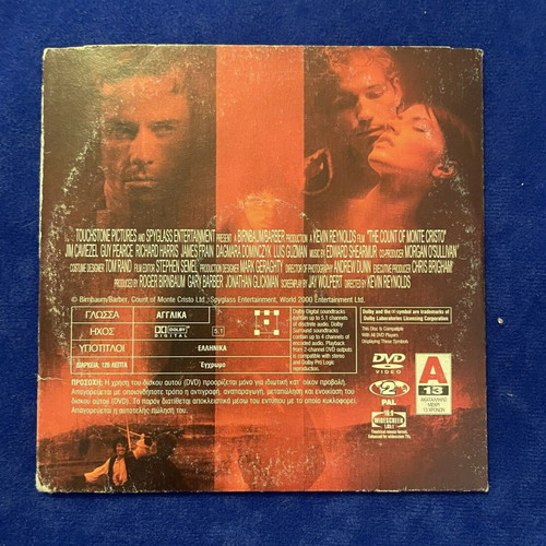 DVD The Count of Monte Cristo like new, historical social drama