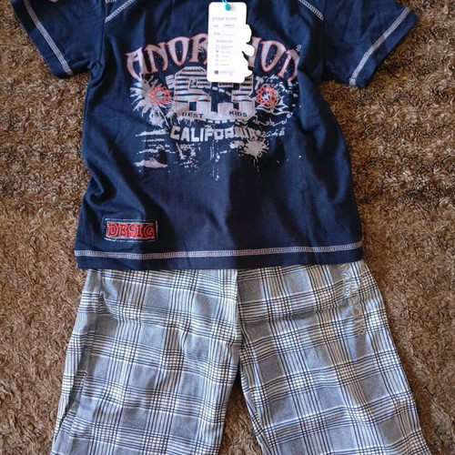 Gems baby set shirt and shorts size 6 new with tags