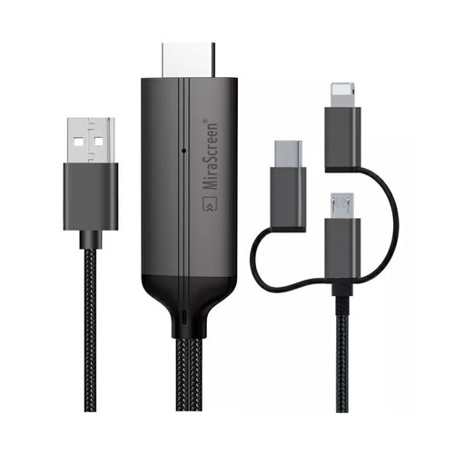Mirascreen USB to HDTV Cable 3 in 1, 2m length, new
