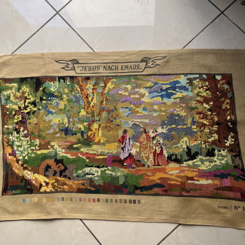 Handmade tapestry used, dimensions 0.77x0.38 m