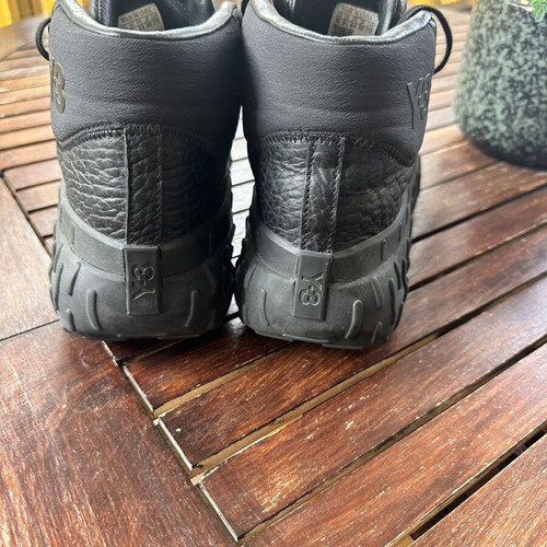 Y3 leather boots, black, size 44