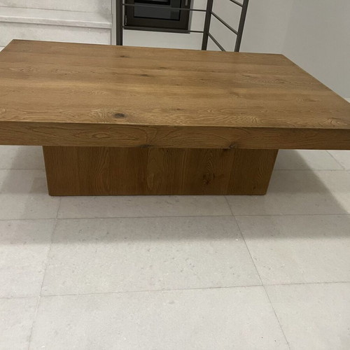 Living room coffee table with oak veneer, 120x80 cm