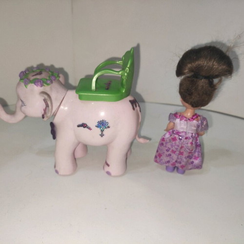 Barbie Island Princess Kelly doll&Tika purple elephant 2007 like new