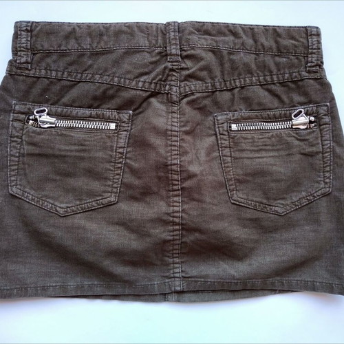 Isabel Marant Etoile Corduroy Mini Skirt New Olive Green Size XS