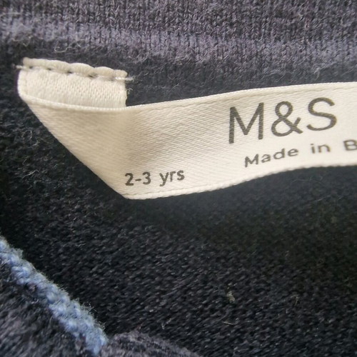 Polo thin sweater like new, size 2-3 years, blue, Marks & Spencer