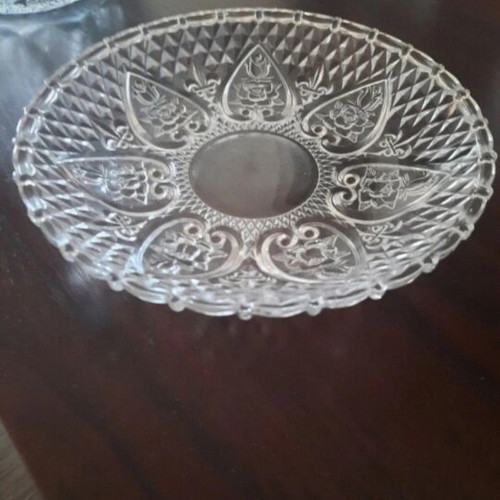 Crystal serving platter like new