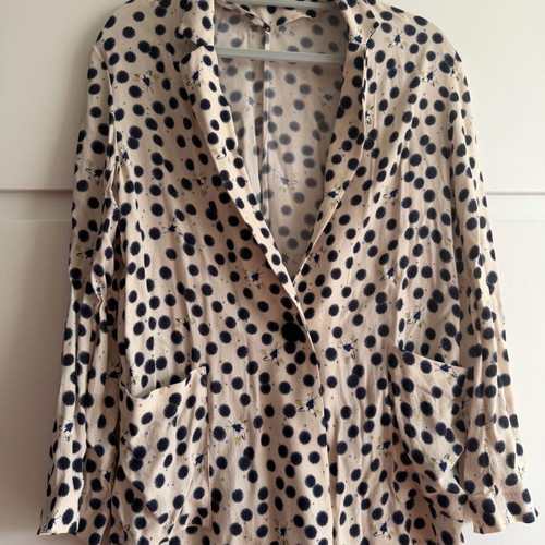 Anna Glover x H&M Polka Dot & Bee Print Summer Blazer Size S like new