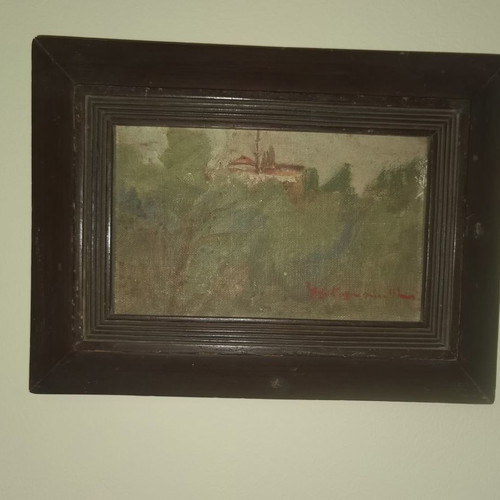 Painting by Eleni Mania-Kolokotroni signed oil on canvas