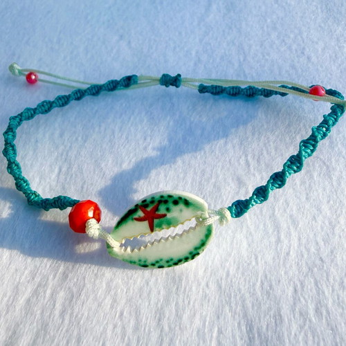 Handmade anklet turquoise, new