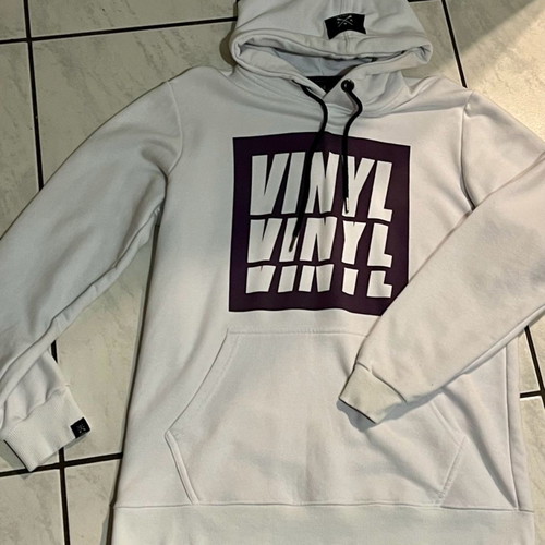 Vinyl Clothing sweatshirt used, size L, white