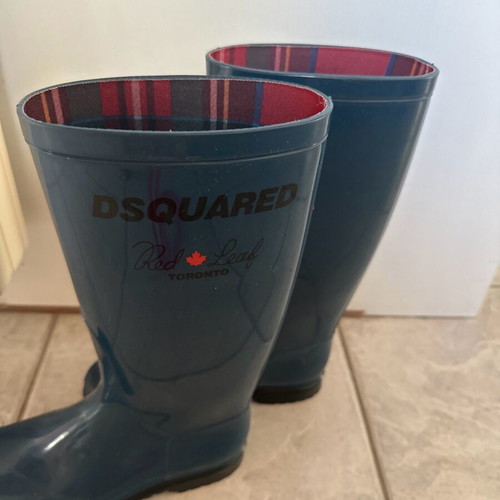 Dsquared blue rain boots used, size 37