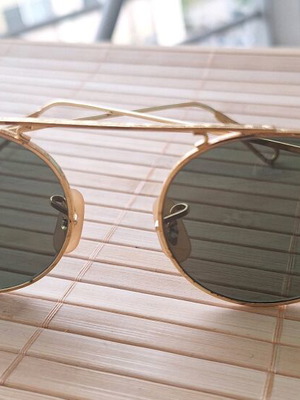 Ray Ban sunglasses used, Arista gold embossed frame, rare model