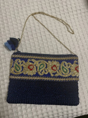 Blue colorful shoulder bag new from Mykonos boutique