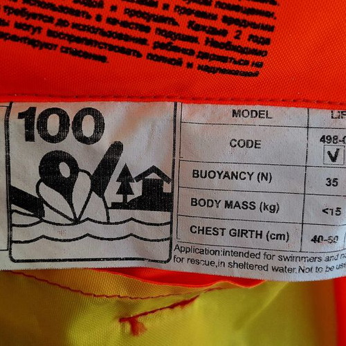 Eval 100N Child Life Jacket up to 15 kg, like new