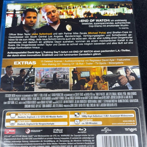 End of Watch Blu-ray like new, action