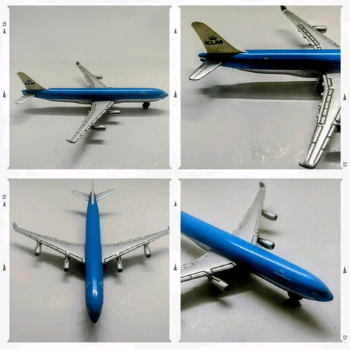 Metallic miniature Airbus A340 KLM Royal Dutch Airlines like new