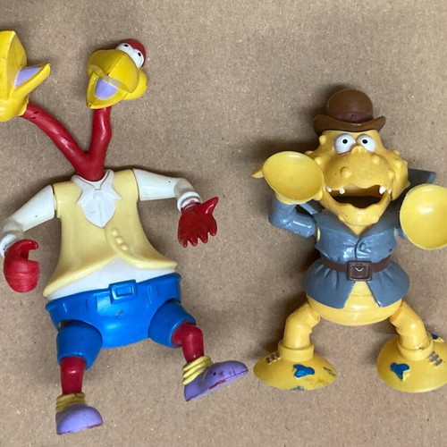 Bandai 1991 Little Dracula Twin Beaks and Maggot figures used, pack of 2