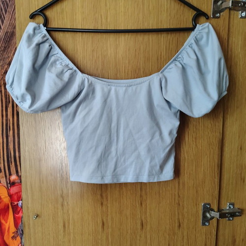 Terranova crop blouse, blue, XS