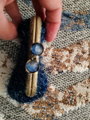 Handmade knitted wallet blue new