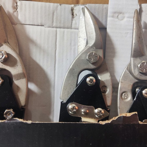 Parkside tin snips set used with rust spots
