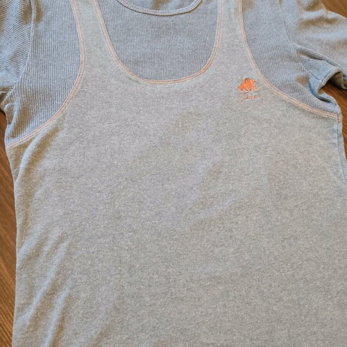 T-shirt Nikos Apostolopoulos used, blue, size Small