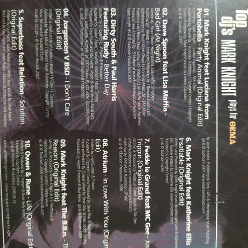 Top DJ's used, pack of 3 CDs electronic music