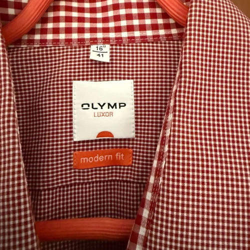 Olymp men's dress shirts new, pink and light green, size L