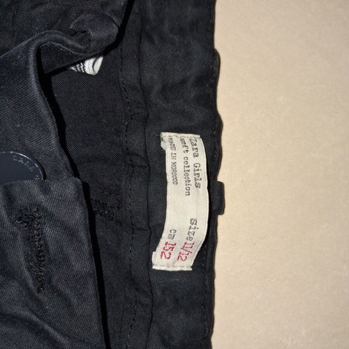 Zara black pants for girl 11 years like new