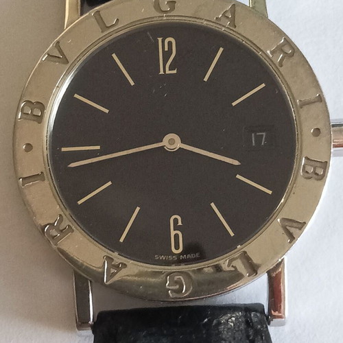 Bvlgari Classic Steel/Leather Unisex Watch like new