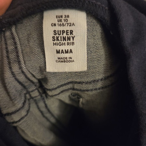 H&M maternity jeans blue super skinny medium like new